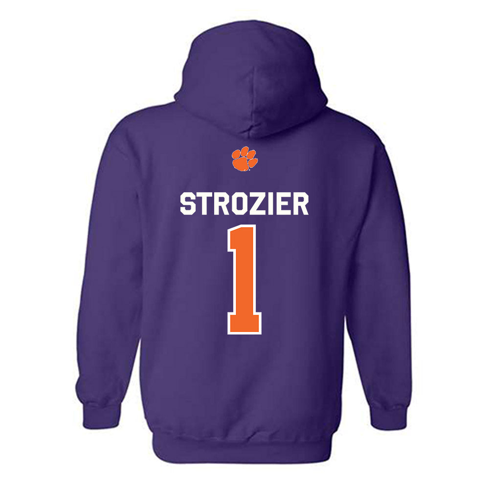 Clemson - NCAA Football : Branden Strozier - Classic Shersey Hooded Sweatshirt-1