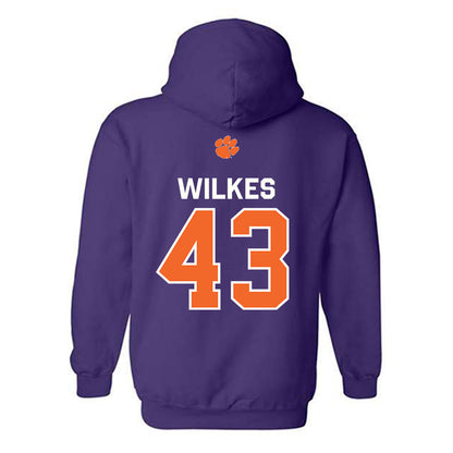 Clemson - NCAA Football : Billy Wilkes - Classic Shersey Hooded Sweatshirt-1