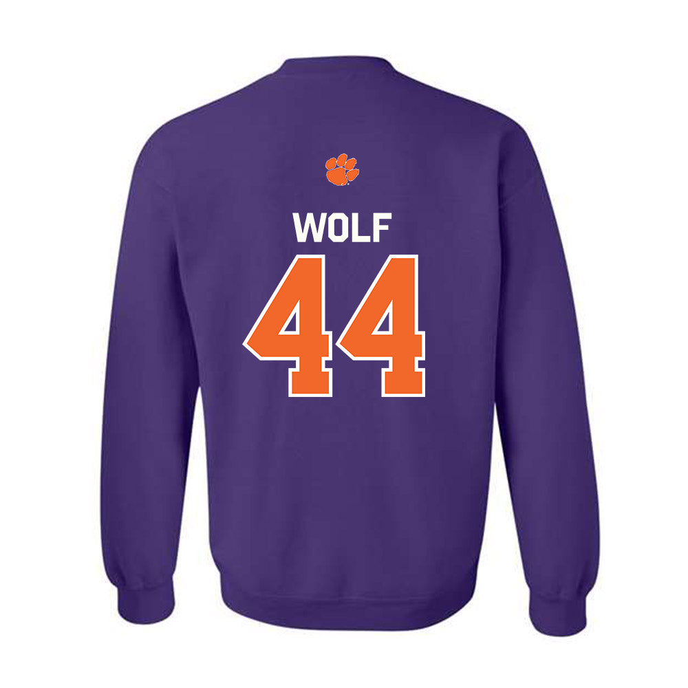Clemson - NCAA Football : Jack Wolf - Classic Shersey Crewneck Sweatshirt-1