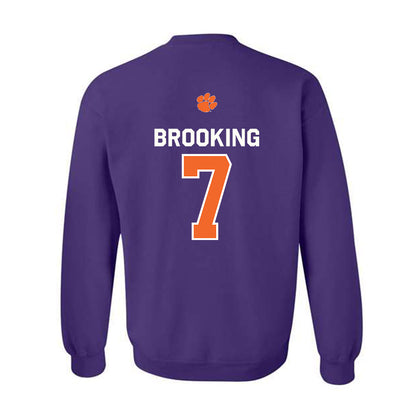 Clemson - NCAA Football : Logan Brooking - Classic Shersey Crewneck Sweatshirt-1