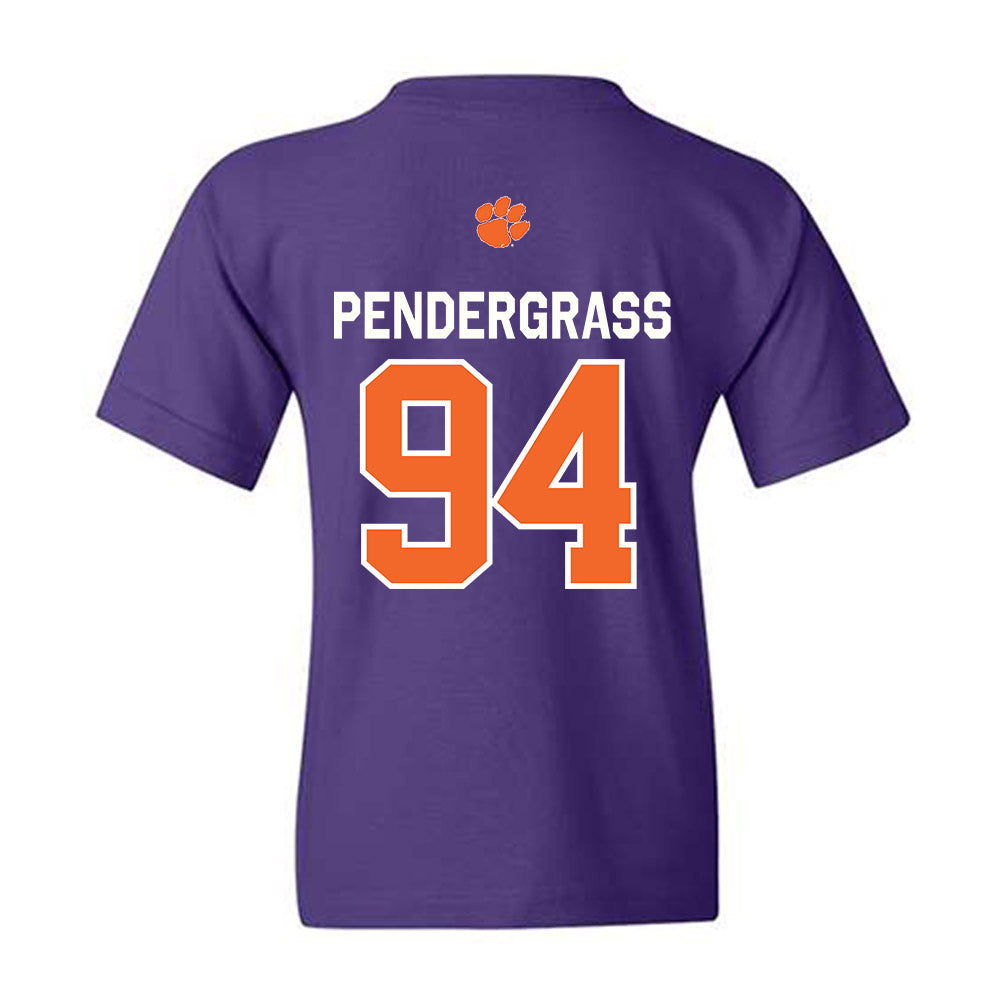 Clemson - NCAA Football : Chapman Pendergrass - Classic Shersey Youth T-Shirt-1