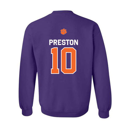 Clemson - NCAA Football : juju preston - Classic Shersey Crewneck Sweatshirt-1