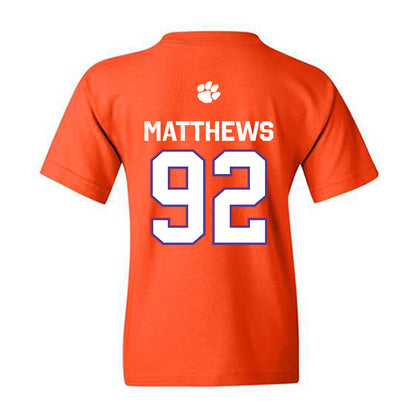 Clemson - NCAA Football : Levi Matthews - Classic Shersey Youth T-Shirt-1