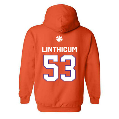 Clemson - NCAA Football : Ryan Linthicum - Classic Shersey Hooded Sweatshirt-1