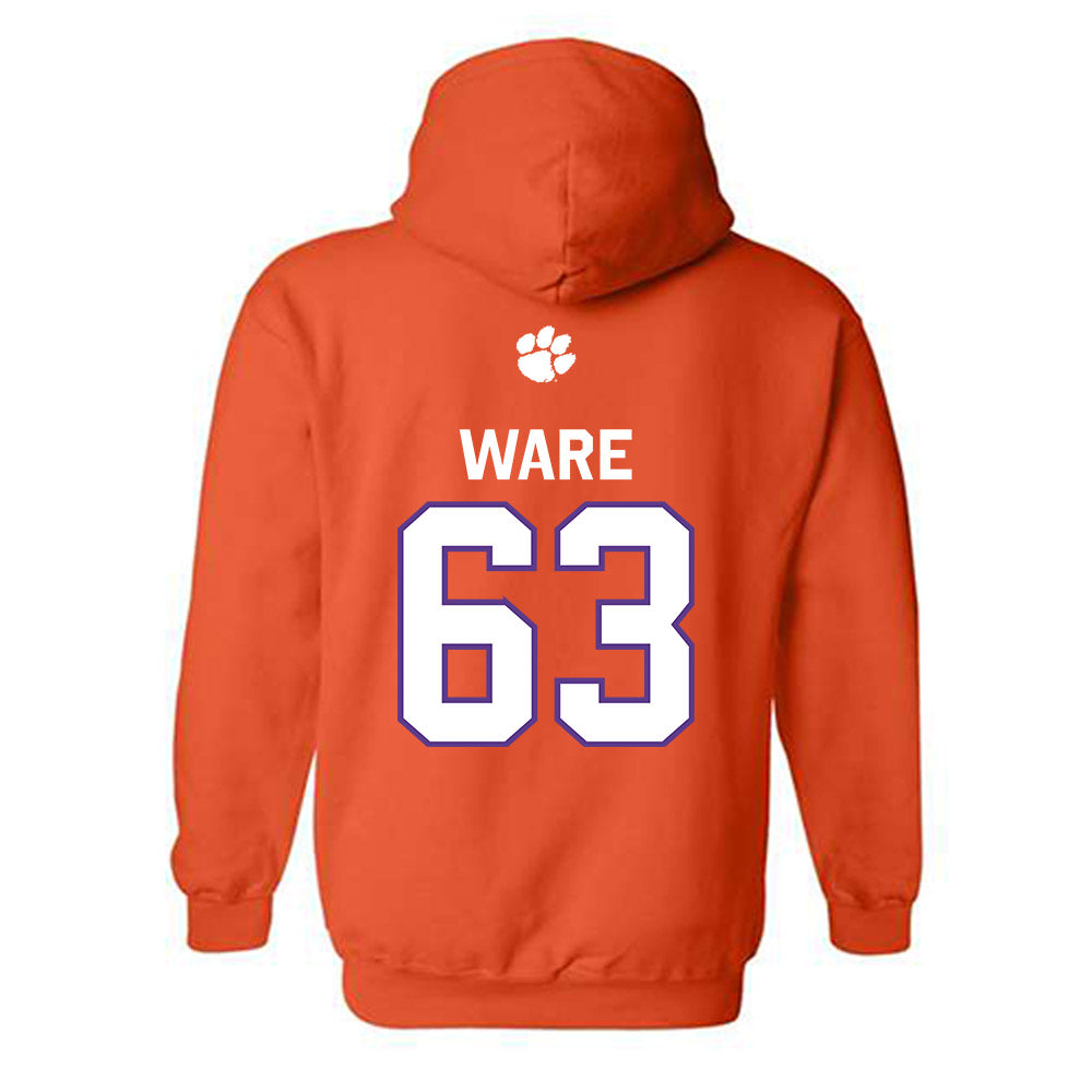 Clemson - NCAA Football : Easton Ware - Classic Shersey Hooded Sweatshirt-1