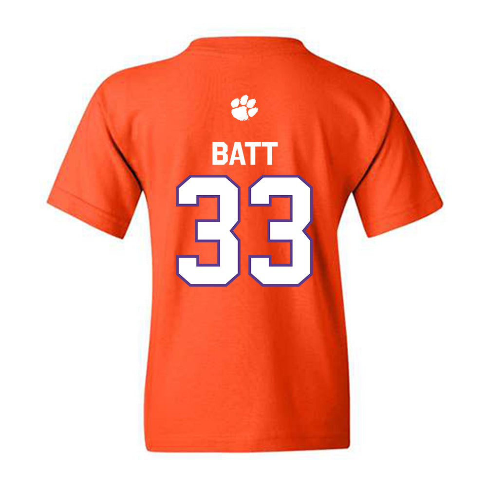 Clemson - NCAA Football : Griffin Batt - Classic Shersey Youth T-Shirt-1