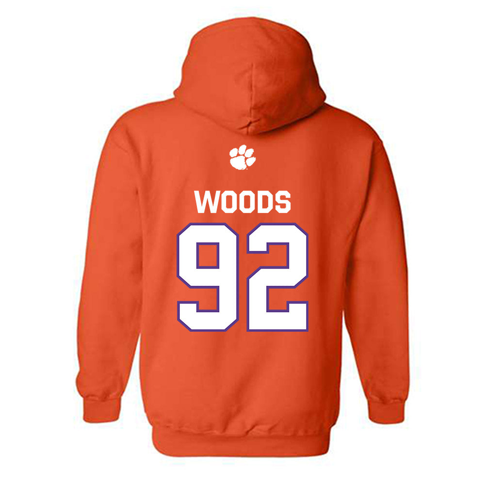 Clemson - NCAA Football : Devarrick Woods - Classic Shersey Hooded Sweatshirt-1