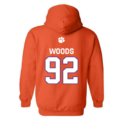Clemson - NCAA Football : Devarrick Woods - Classic Shersey Hooded Sweatshirt-1