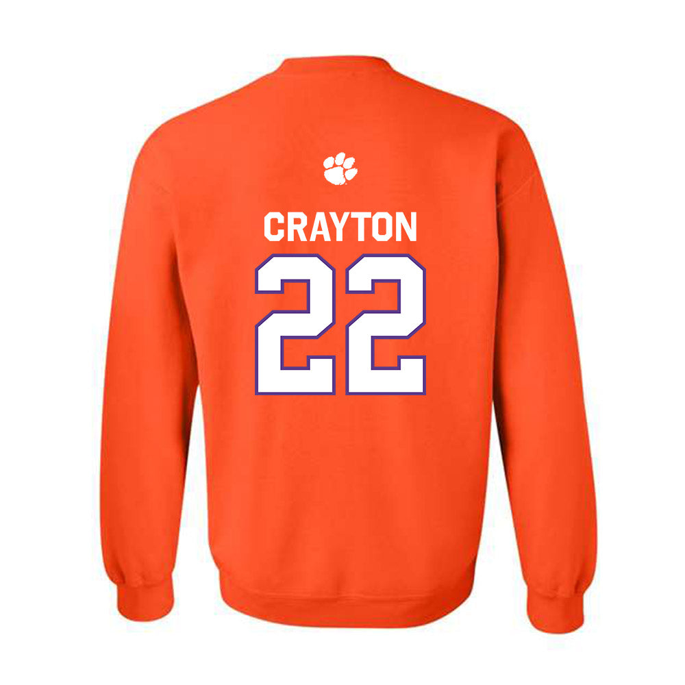 Clemson - NCAA Football : Dee Crayton - Classic Shersey Crewneck Sweatshirt-1