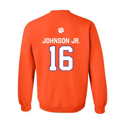 Clemson - NCAA Football : Chris Johnson Jr. - Classic Shersey Crewneck Sweatshirt-1