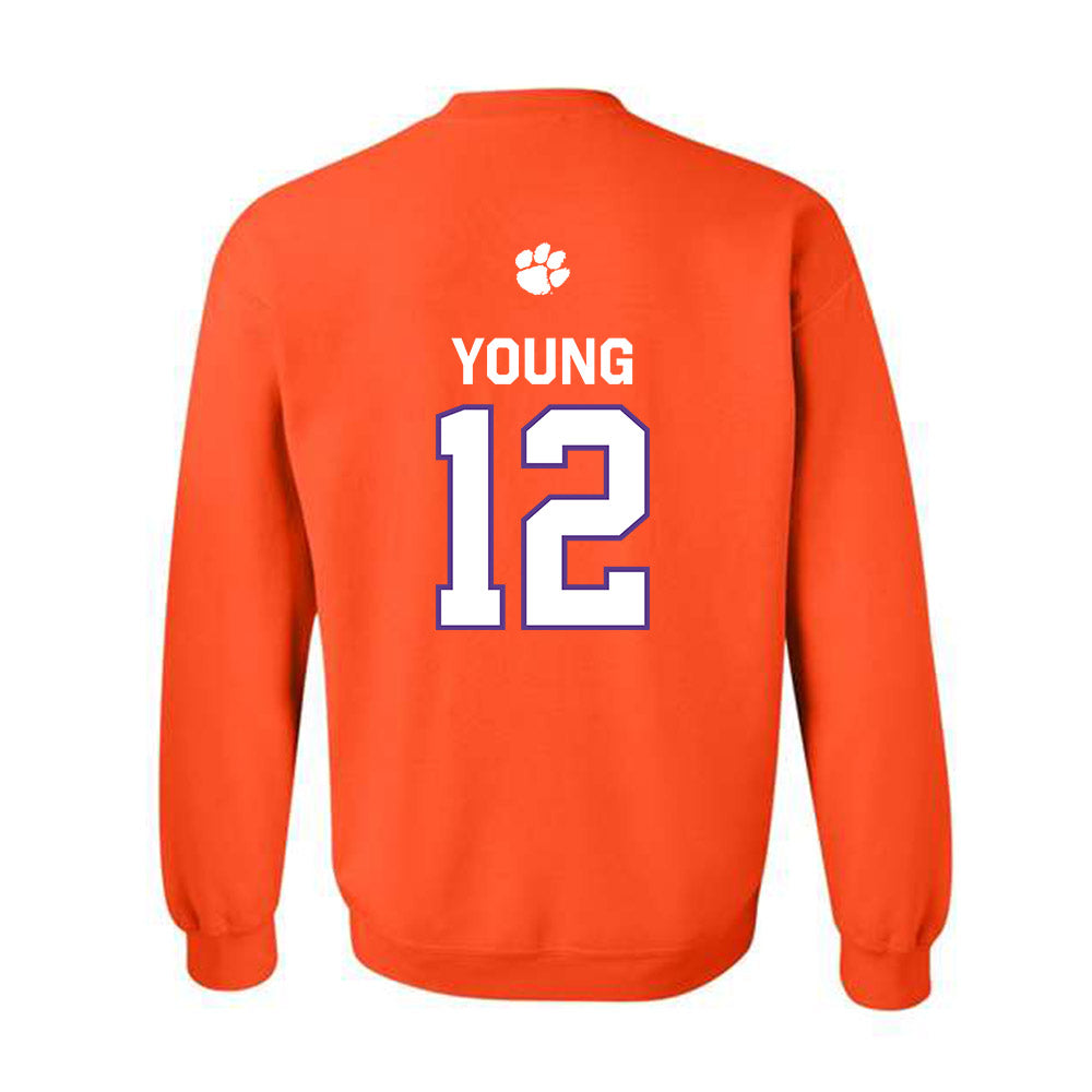 Clemson - NCAA Football : Shavar Young - Classic Shersey Crewneck Sweatshirt-1