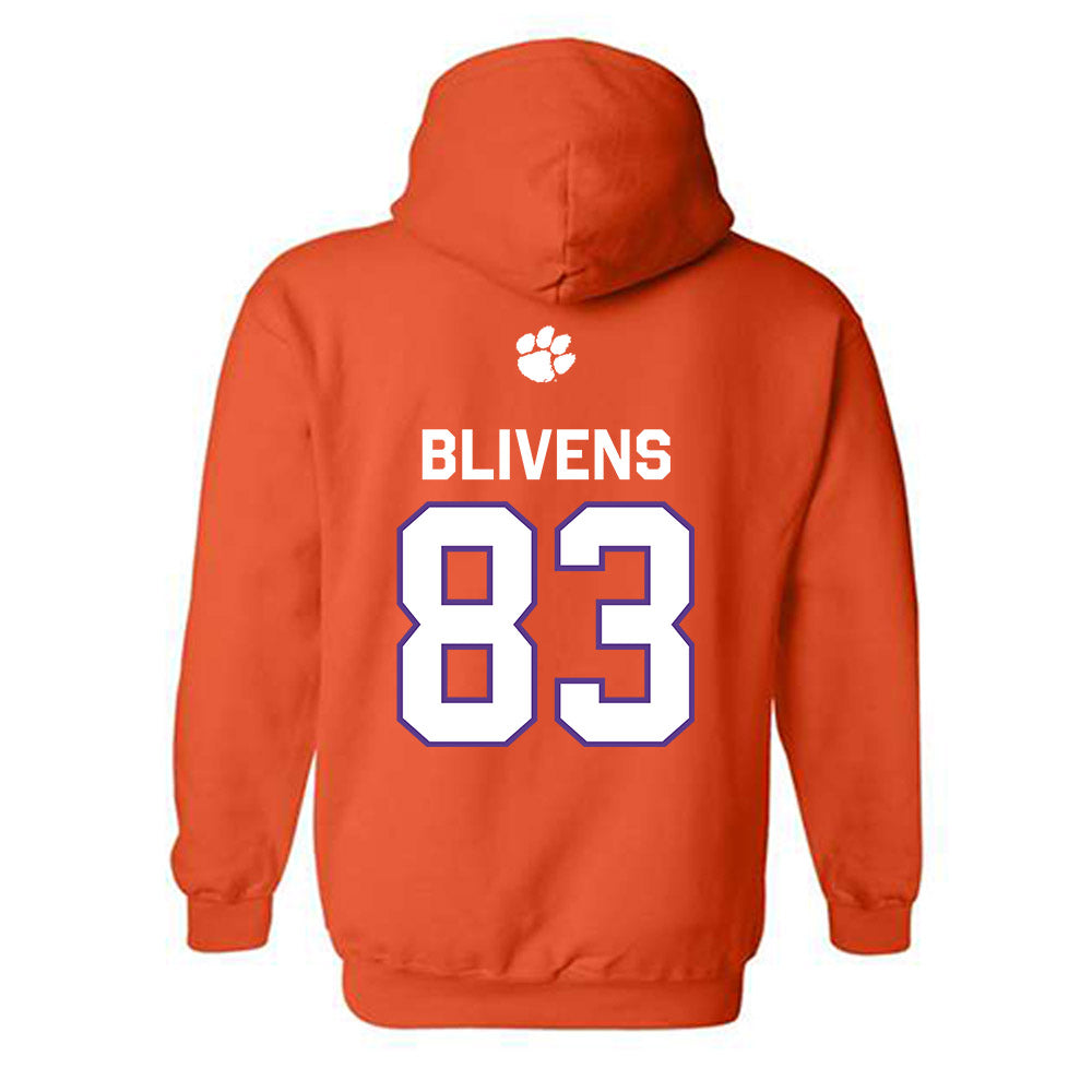 Clemson - NCAA Football : Cam Blivens - Classic Shersey Hooded Sweatshirt-1