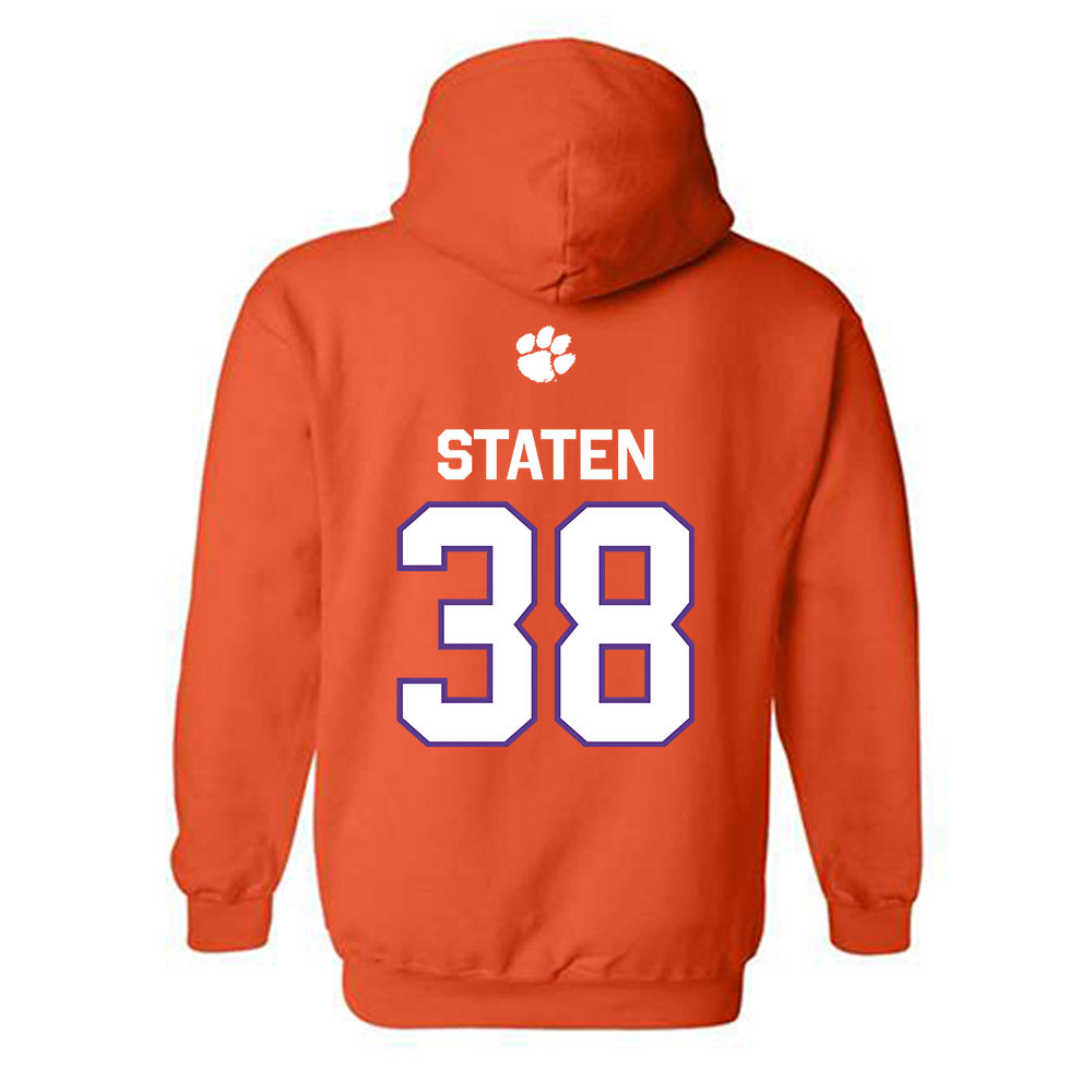 Clemson - NCAA Football : Dominic Staten - Classic Shersey Hooded Sweatshirt-1