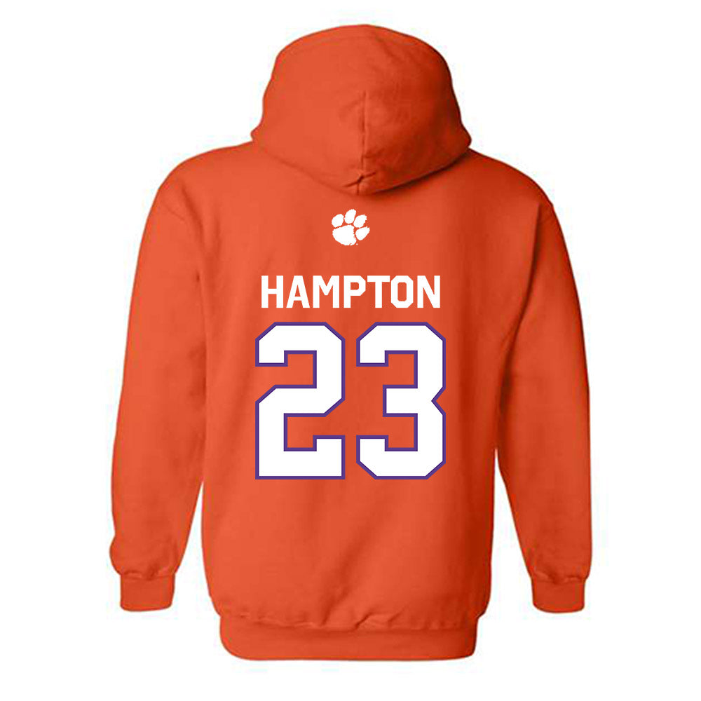Clemson - NCAA Football : Ashton Hampton - Classic Shersey Hooded Sweatshirt-1
