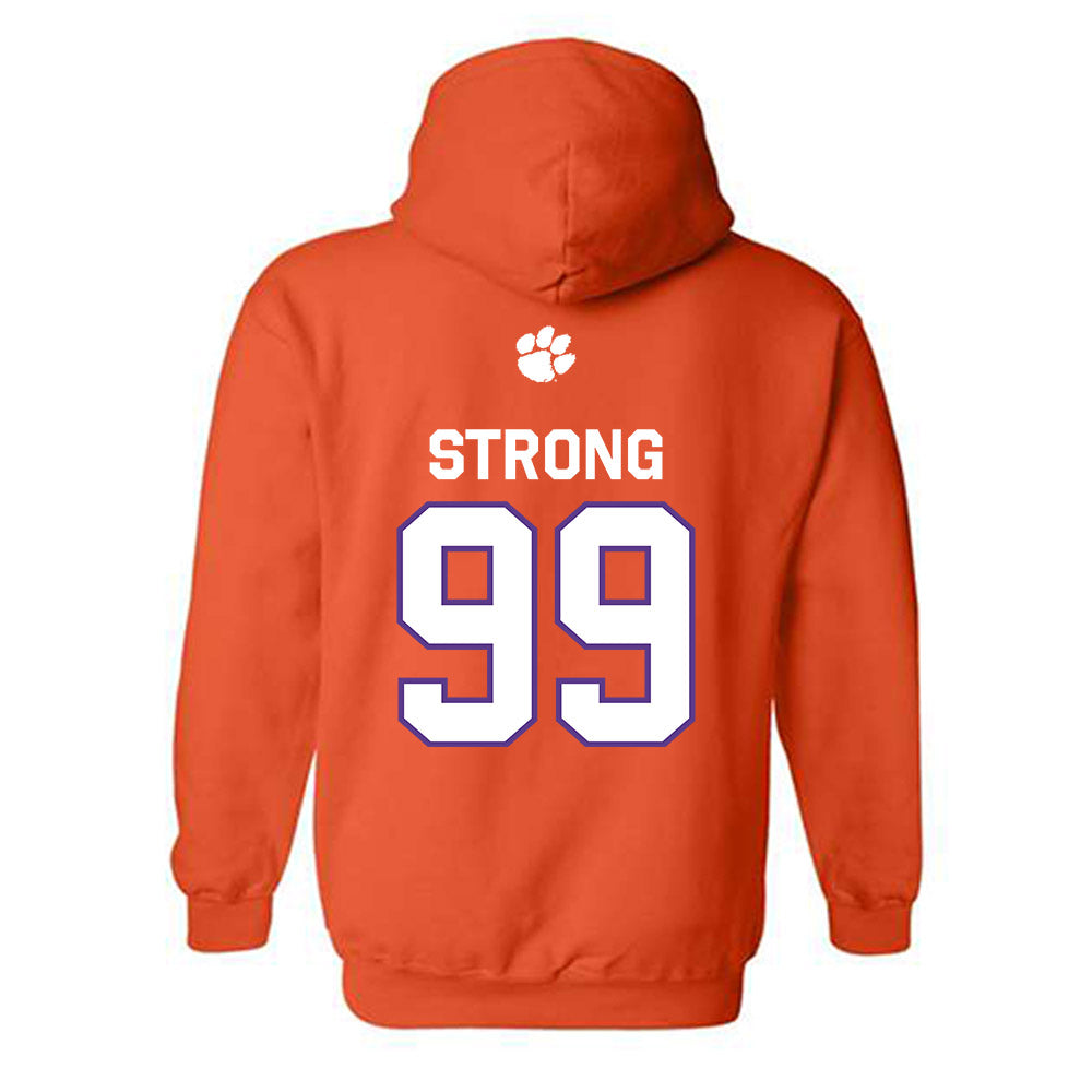 Clemson - NCAA Football : Markus Strong - Classic Shersey Hooded Sweatshirt-1