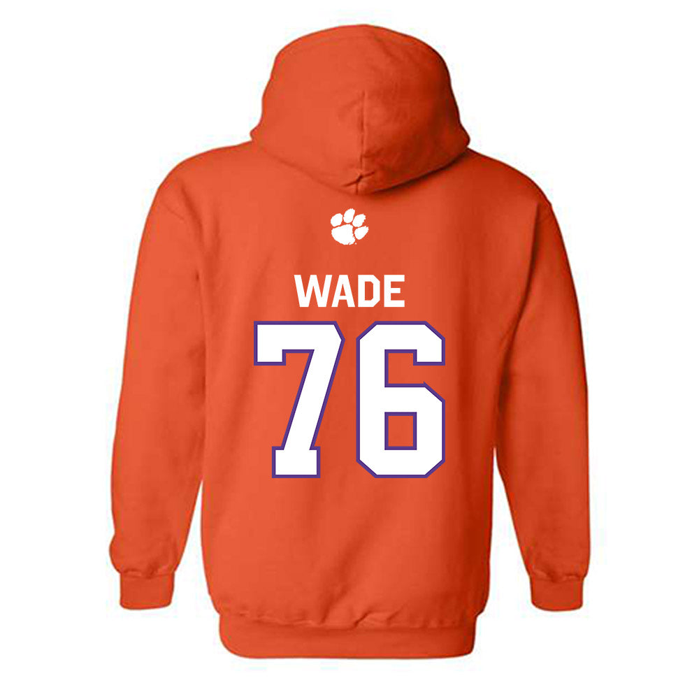 Clemson - NCAA Football : Mason Wade - Classic Shersey Hooded Sweatshirt-1