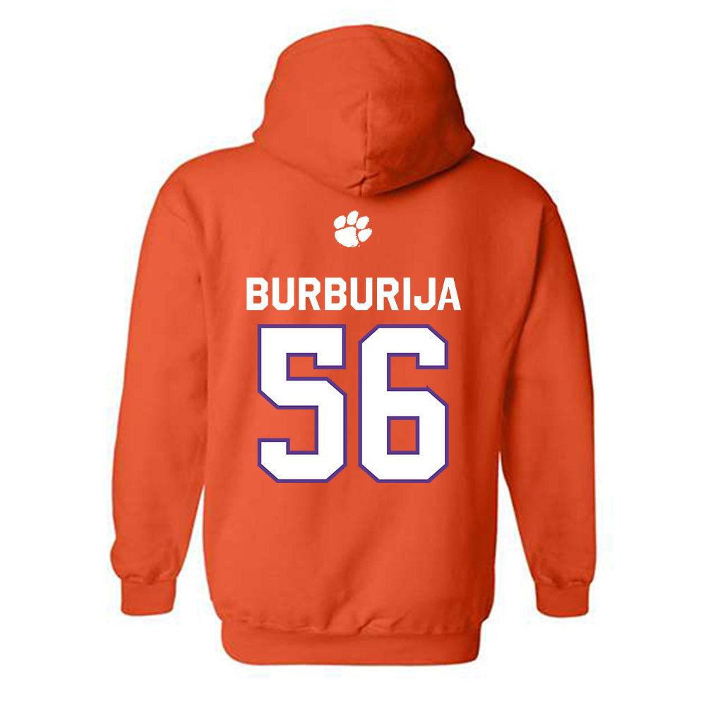 Clemson - NCAA Football : Andy Burburija - Classic Shersey Hooded Sweatshirt-1