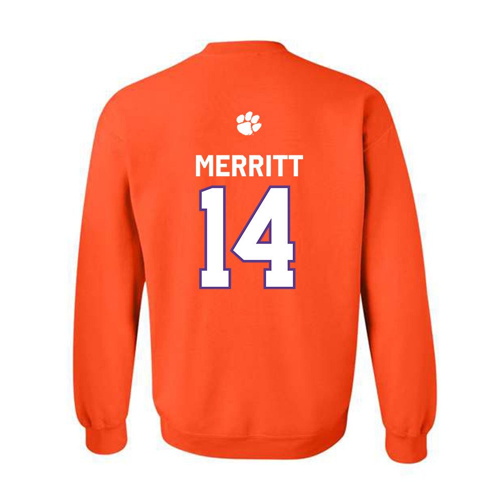 Clemson - NCAA Football : London Merritt - Classic Shersey Crewneck Sweatshirt-1