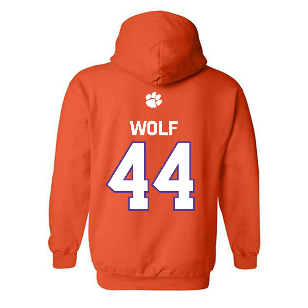 Clemson - NCAA Football : Jack Wolf - Classic Shersey Hooded Sweatshirt-1