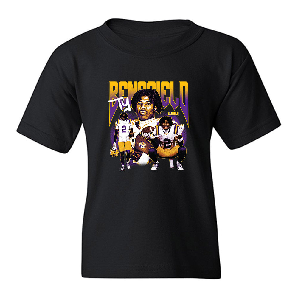 LSU - NCAA Football : Ty Benefield - Collage Youth T-Shirt-0