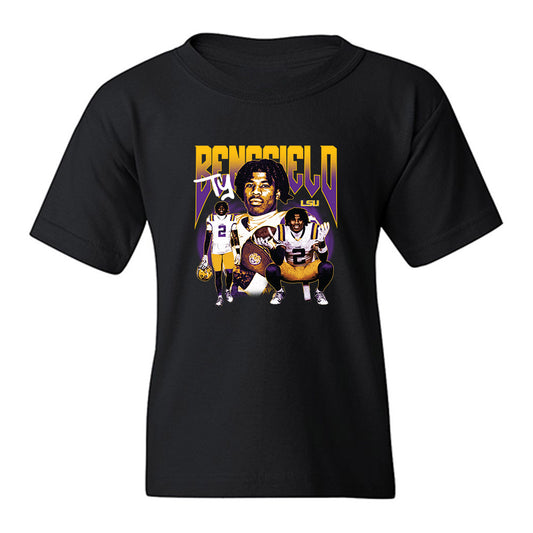 LSU - NCAA Football : Ty Benefield - Collage Youth T-Shirt-0