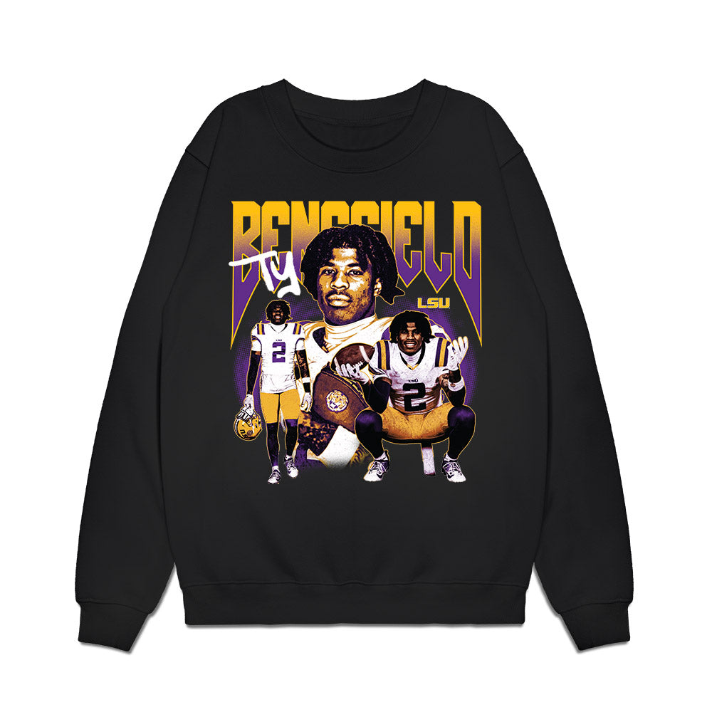 LSU - NCAA Football : Ty Benefield - Collage Premium Crewneck Sweatshirt-0