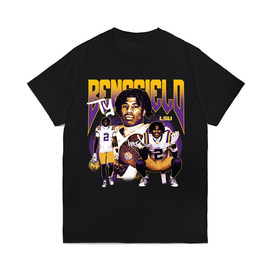 LSU - NCAA Football : Ty Benefield - Collage Comfort Colors T-Shirt-0