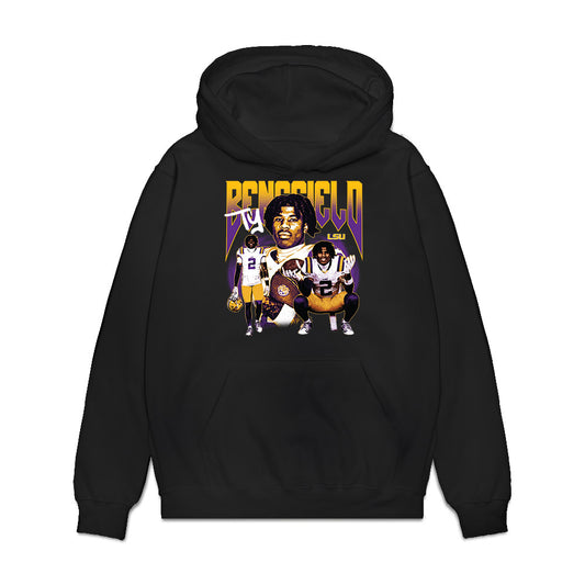 LSU - NCAA Football : Ty Benefield - Collage Premium Hooded Sweatshirt-0