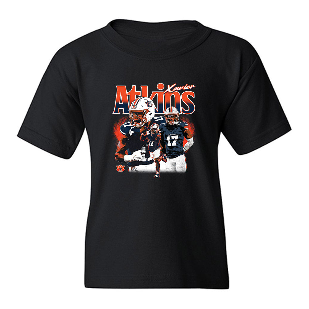 Auburn - NCAA Football : Xavier Atkins - Collage Youth T-Shirt-0