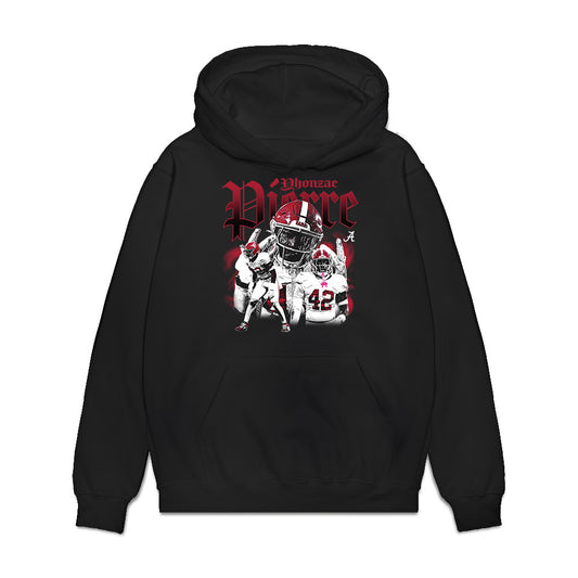Alabama - NCAA Football : Yhonzae Pierre - Collage Premium Hooded Sweatshirt-0