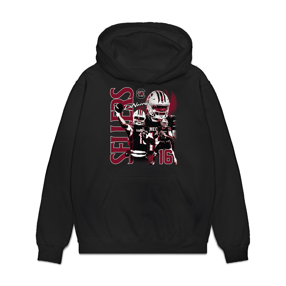 South Carolina - NCAA Football : LaNorris Sellers - Collage Premium Hooded Sweatshirt-0