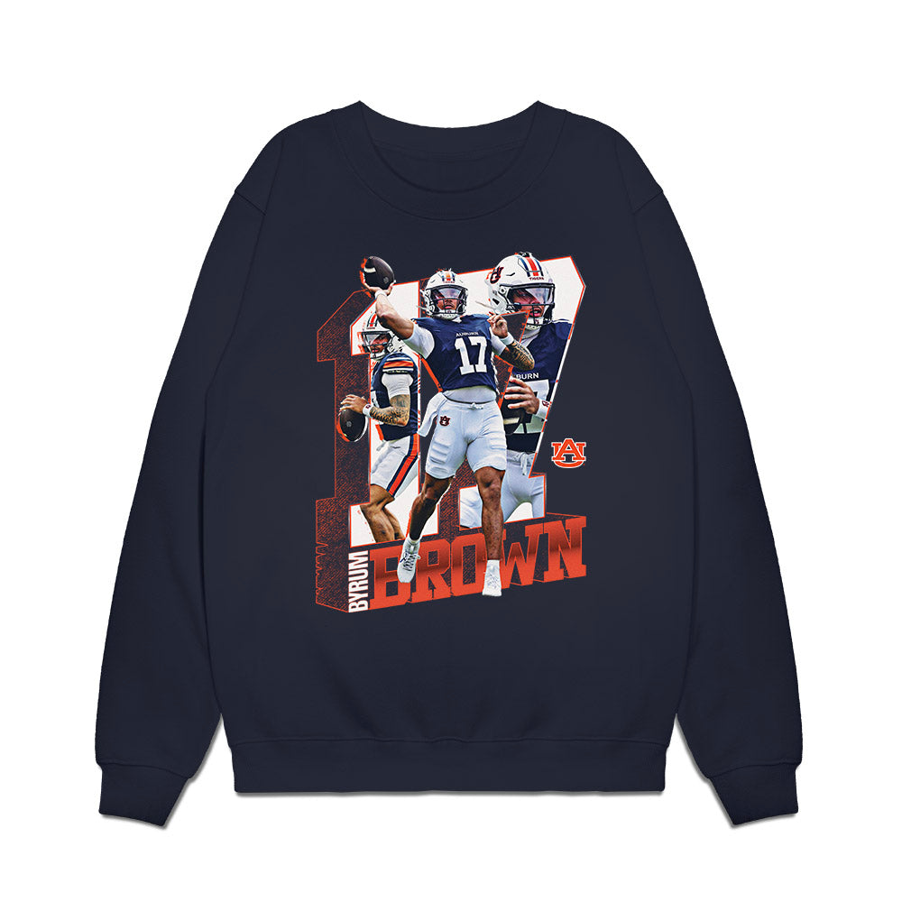 Auburn - NCAA Football : Byrum Brown - Collage Premium Crewneck Sweatshirt-0