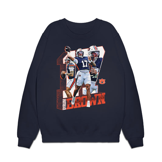 Auburn - NCAA Football : Byrum Brown - Collage Premium Crewneck Sweatshirt-0
