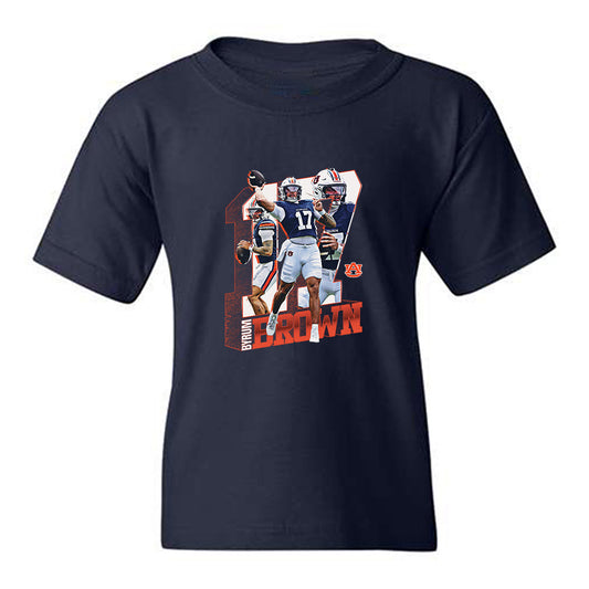 Auburn - NCAA Football : Byrum Brown - Collage Youth T-Shirt-0