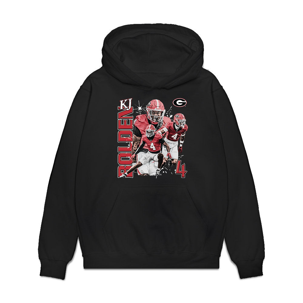 Georgia - NCAA Football : KJ Bolden - Collage Premium Hooded Sweatshirt-0