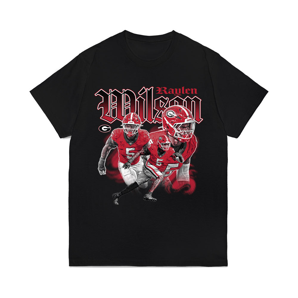Georgia - NCAA Football : Raylen Wilson - Collage Comfort Colors T-Shirt-0