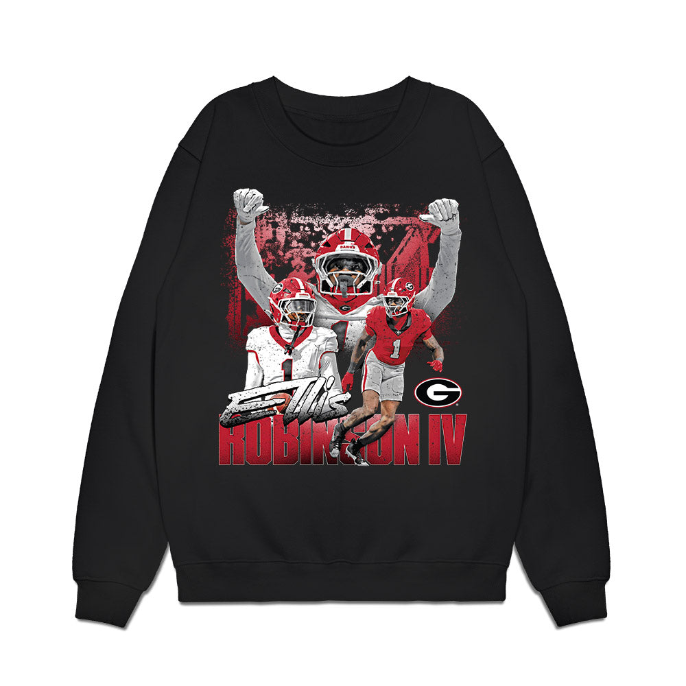 Georgia - NCAA Football : Ellis Robinson IV - Collage Premium Crewneck Sweatshirt-0