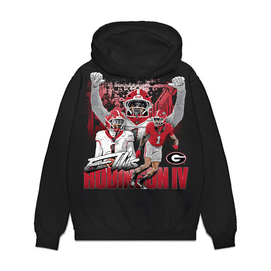 Georgia - NCAA Football : Ellis Robinson IV - Collage Premium Hooded Sweatshirt-0