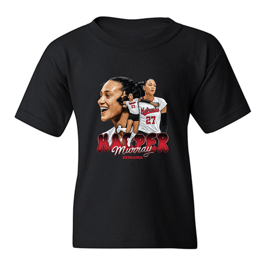 Nebraska - NCAA Womens Volleyball : Harper Murray - Collage Youth T-Shirt-0