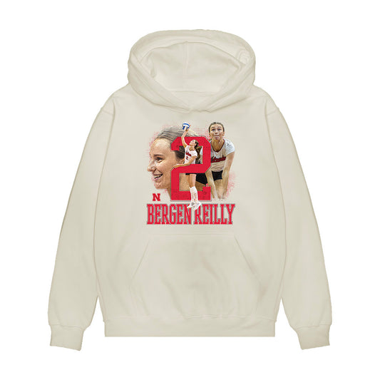 Nebraska - NCAA Womens Volleyball : Bergen Reilly - Collage Premium Hooded Sweatshirt-0