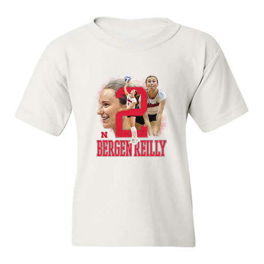 Nebraska - NCAA Womens Volleyball : Bergen Reilly - Collage Youth T-Shirt-0