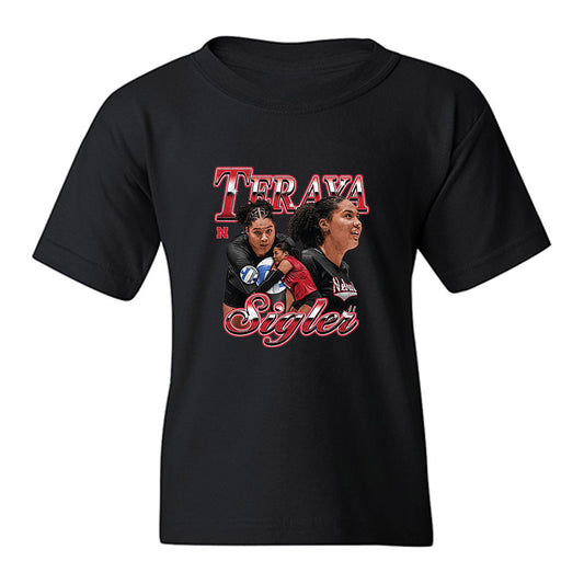 Nebraska - NCAA Womens Volleyball : Teraya Sigler - Collage Youth T-Shirt-0