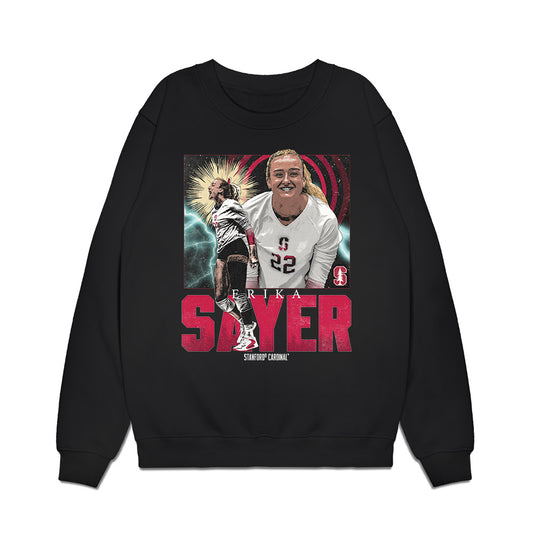 Stanford - NCAA Women's Volleyball : Erika Sayer - Collage Premium Crewneck Sweatshirt-0