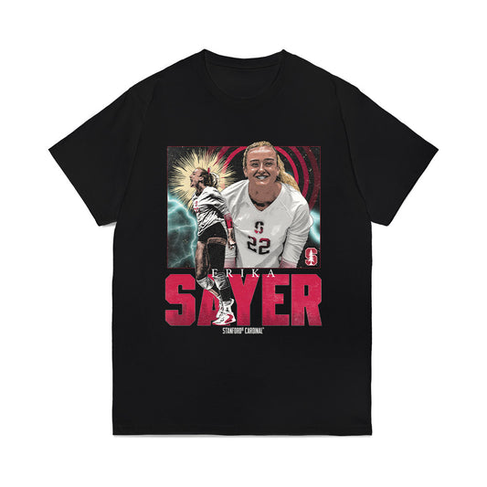 Stanford - NCAA Women's Volleyball : Erika Sayer - Collage Comfort Colors T-Shirt-0