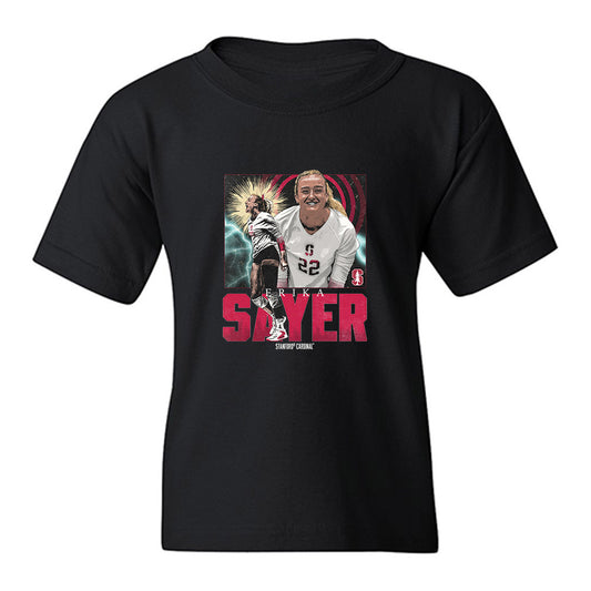 Stanford - NCAA Women's Volleyball : Erika Sayer - Collage Youth T-Shirt-0