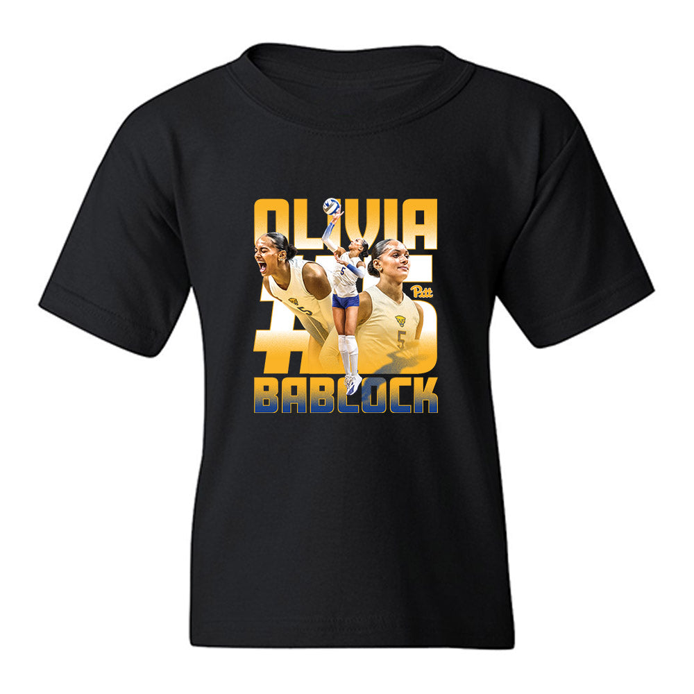 Pittsburgh - NCAA Womens Volleyball : Olivia Babcock - Collage Youth T-Shirt-0