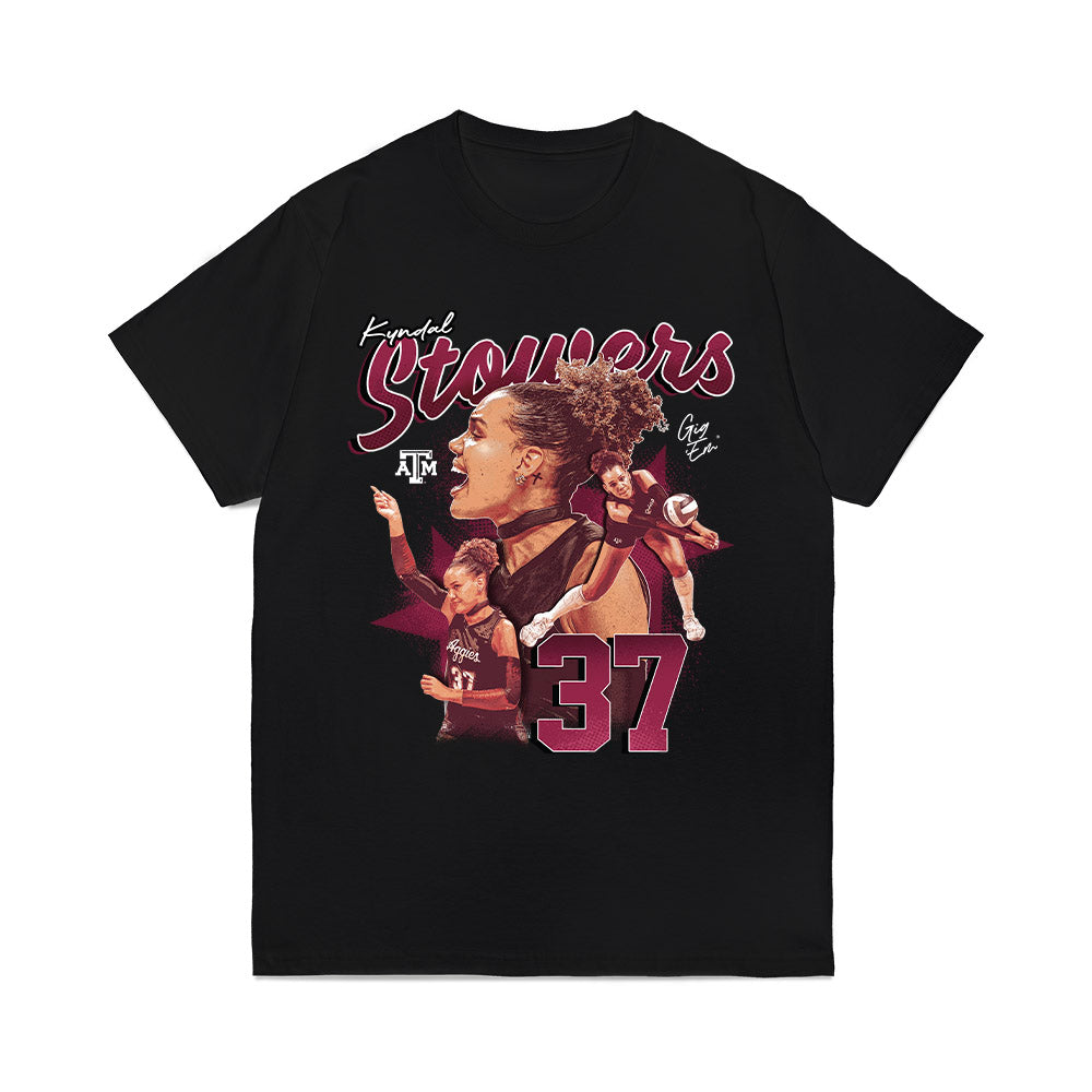 Texas A&M - NCAA Womens Volleyball : Kyndal Stowers - Collage Comfort Colors T-Shirt-0