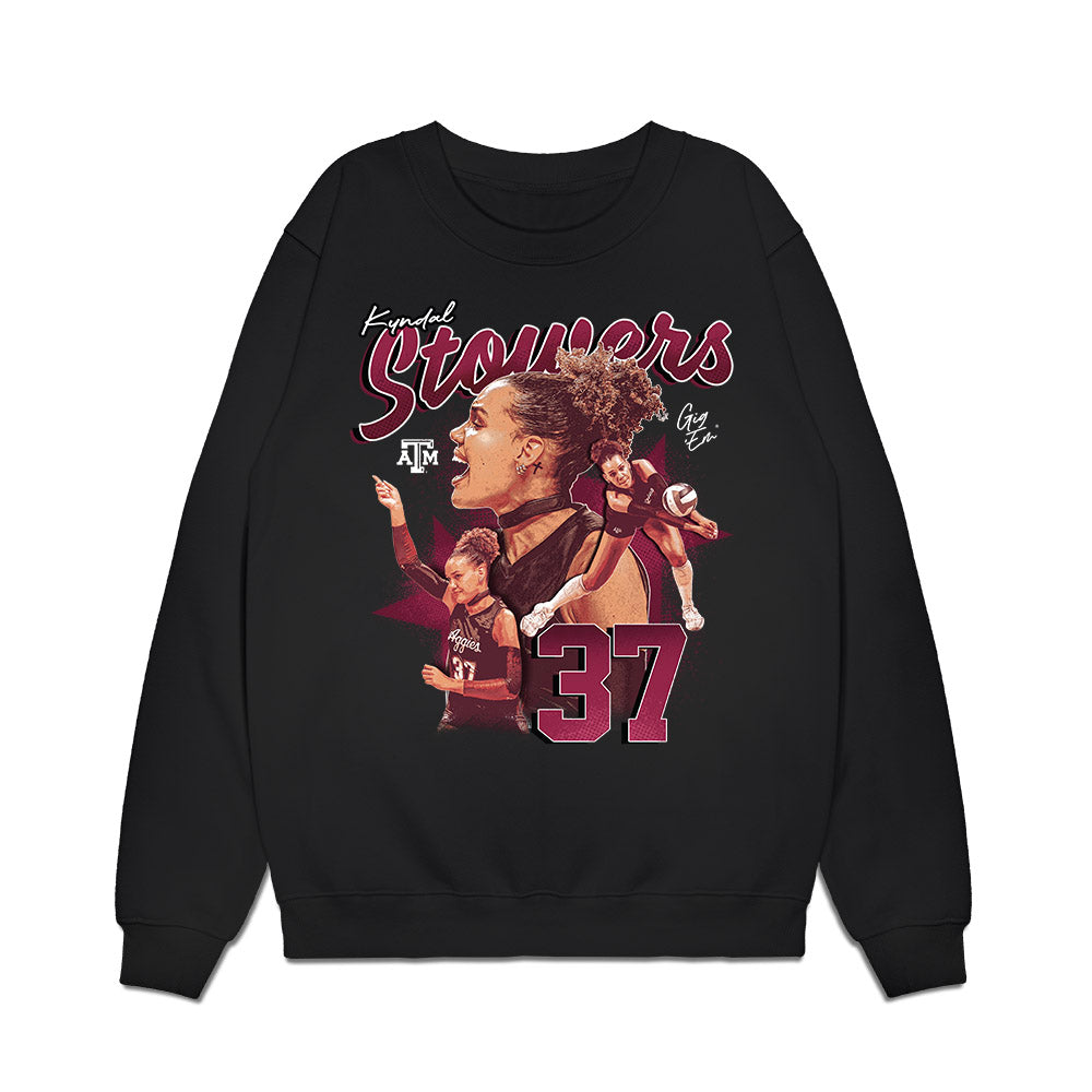 Texas A&M - NCAA Womens Volleyball : Kyndal Stowers - Collage Premium Crewneck Sweatshirt-0