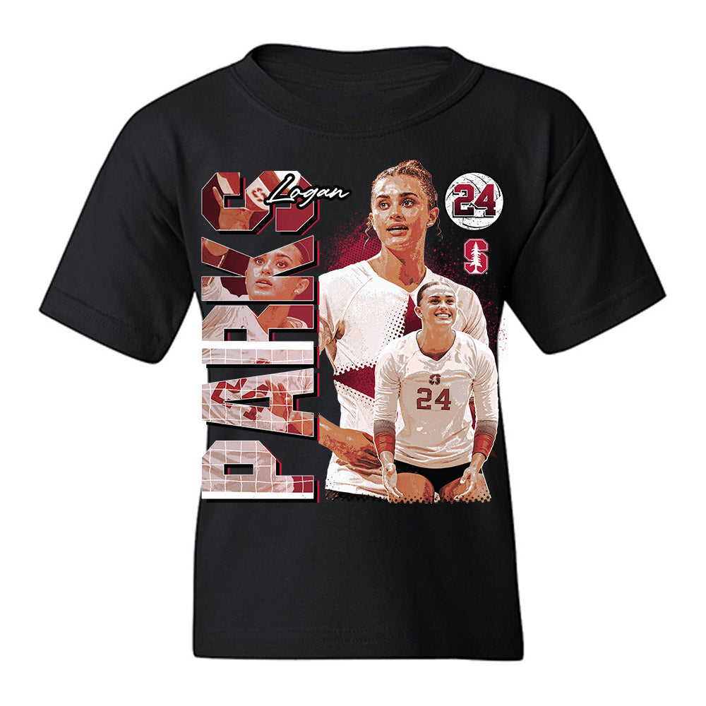 Stanford - NCAA Womens Volleyball : Logan Parks - Collage Youth T-Shirt-0