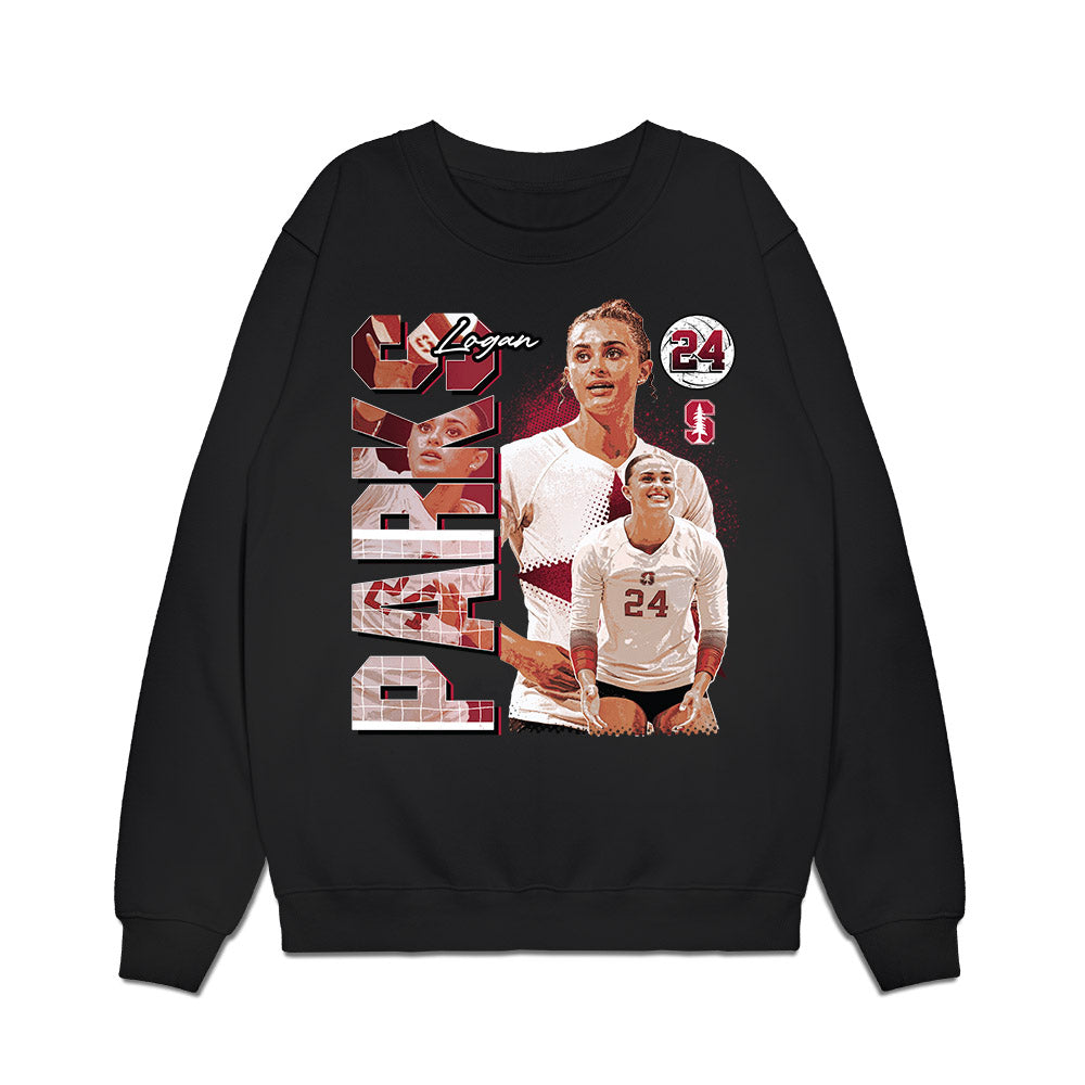 Stanford - NCAA Womens Volleyball : Logan Parks - Collage Premium Crewneck Sweatshirt-0